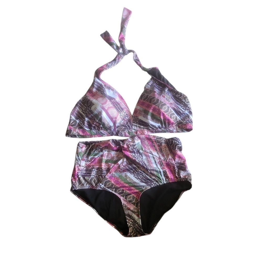 SWIM SEXY Multicolor Halter Bikini Set SIZE 20 Bottoms Top Size 24